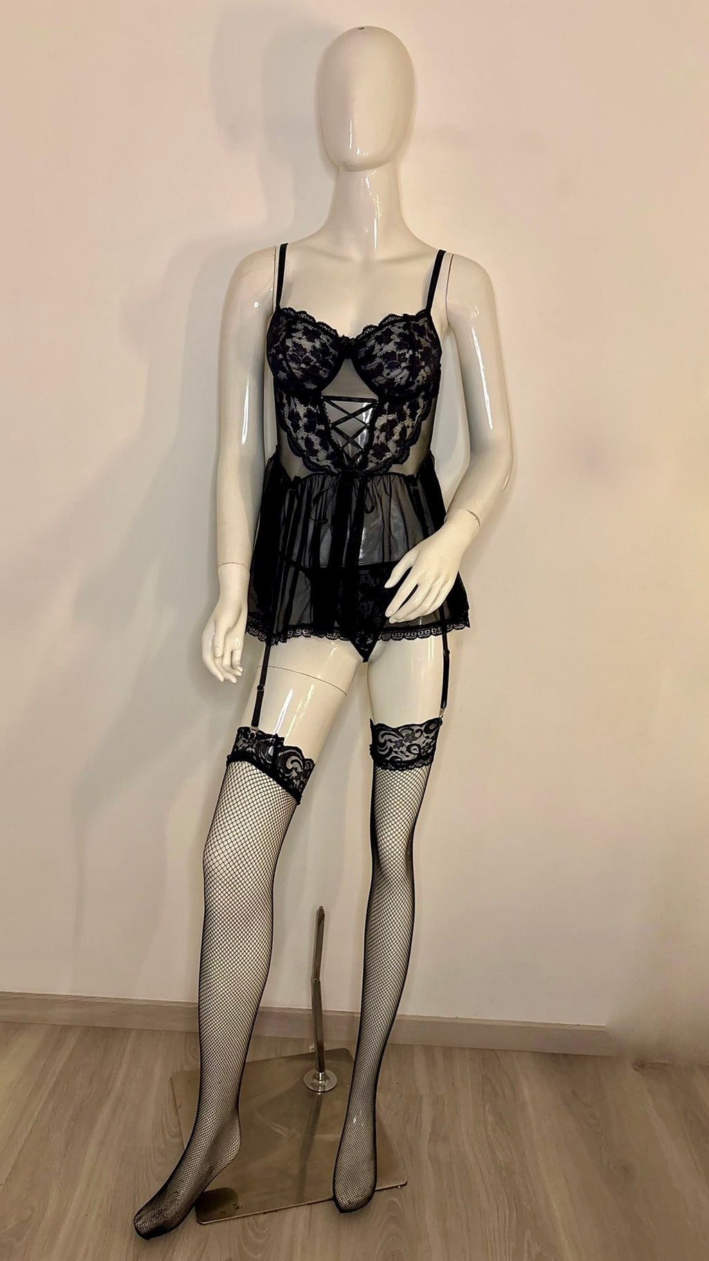 Nuisette 3 pièces Noire