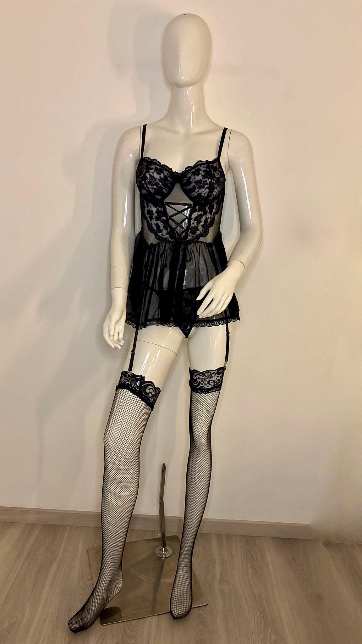 Nuisette 3 pièces Noire