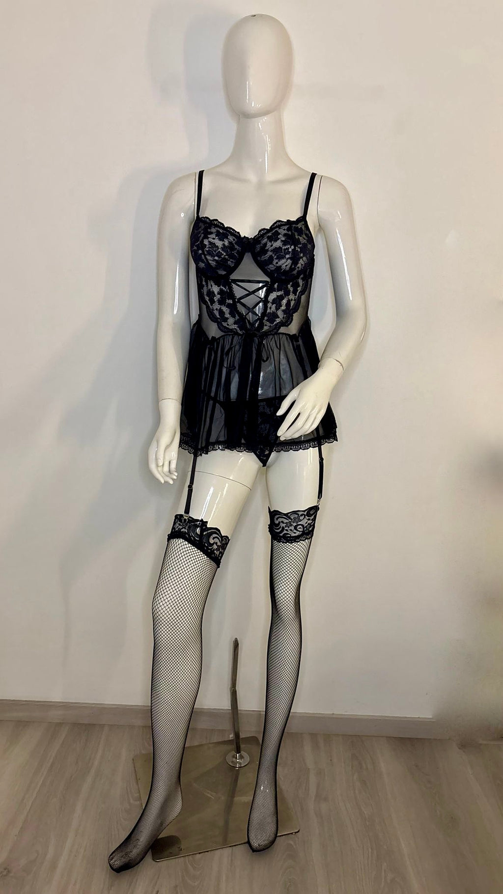 Nuisette 3 pièces Noire