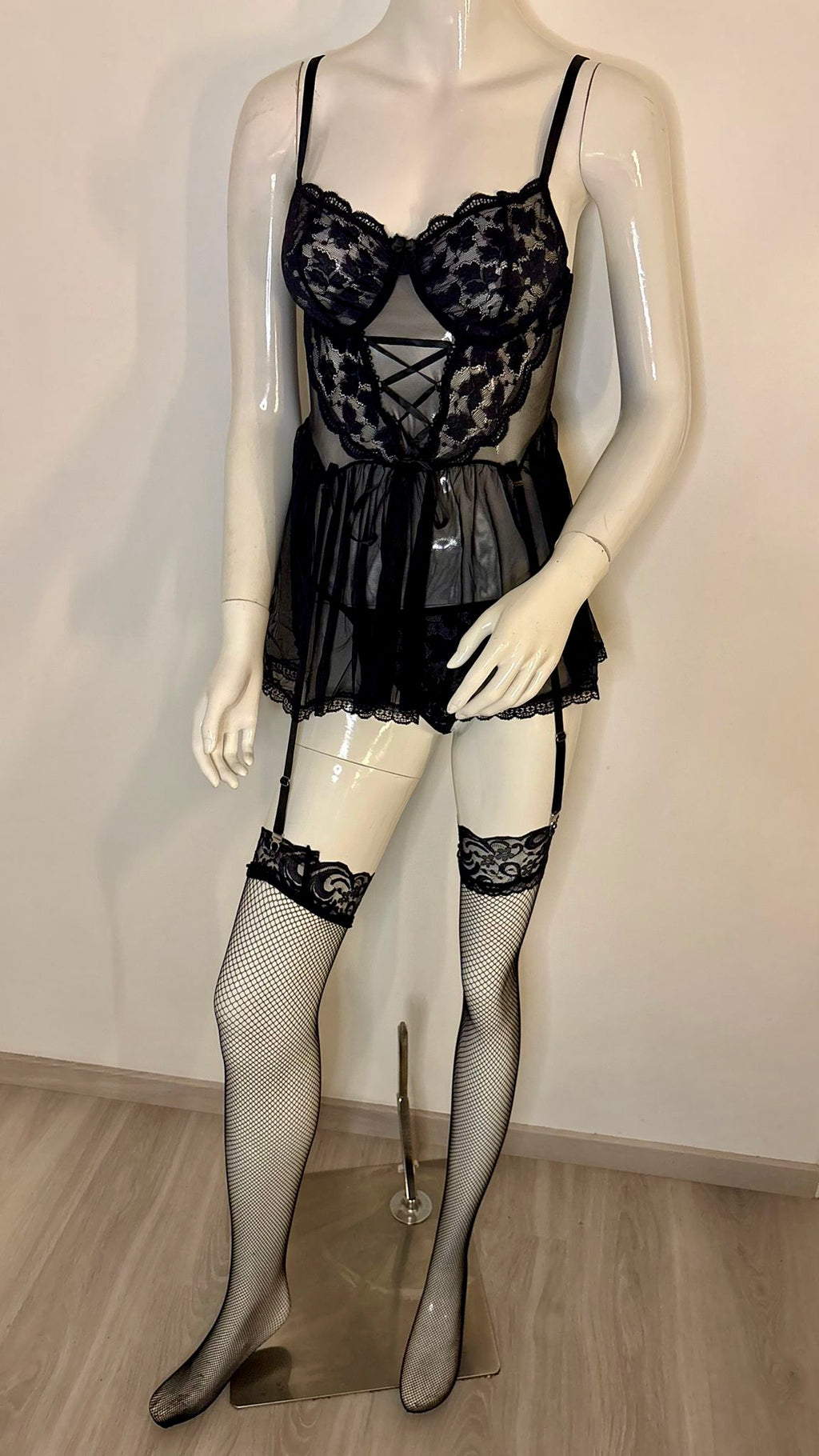 Nuisette 3 pièces Noire