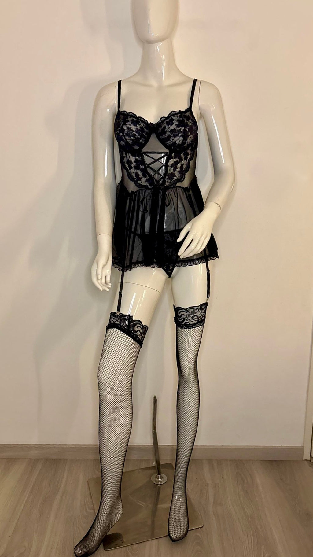 Nuisette 3 pièces Noire