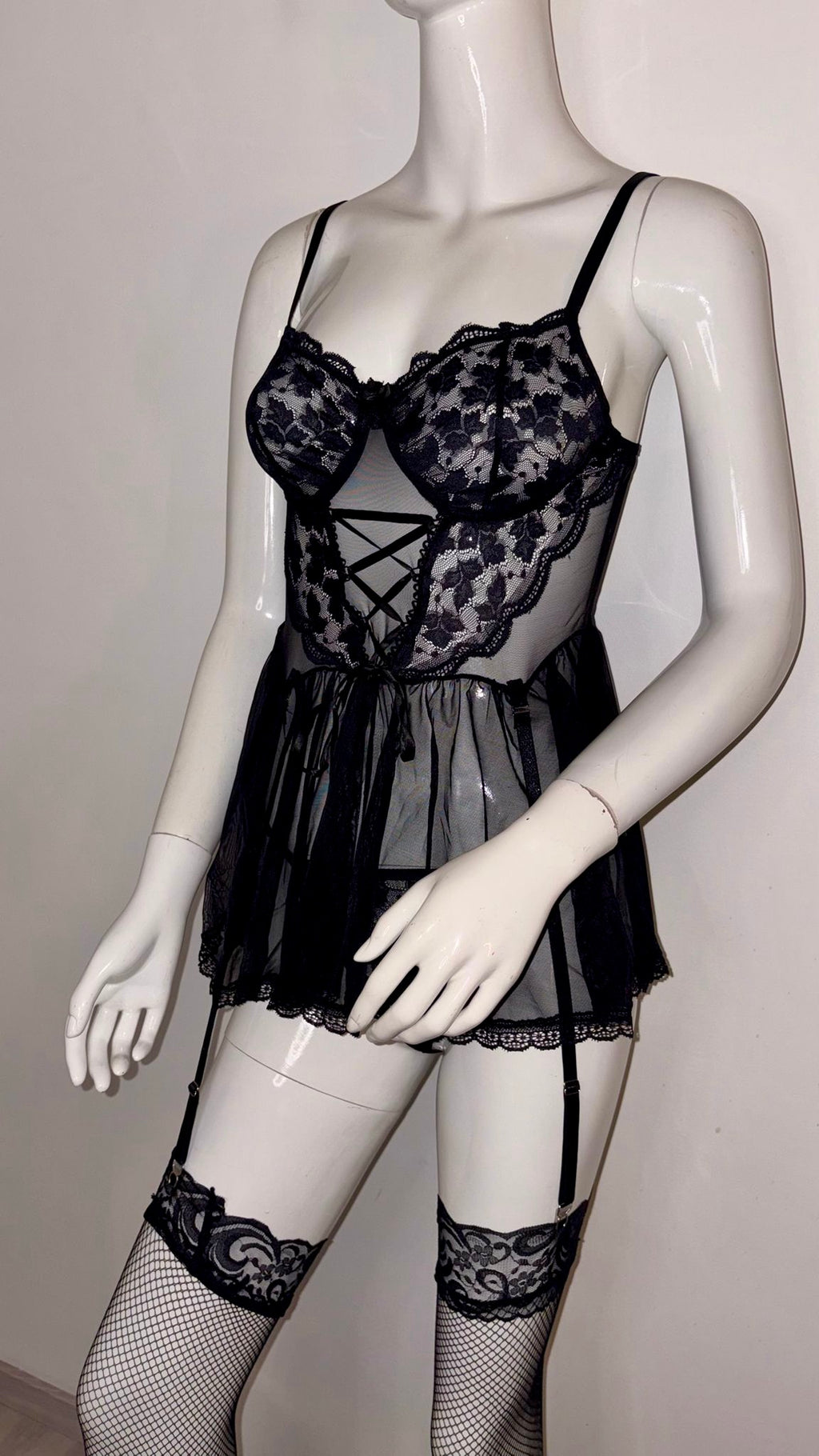 Nuisette 3 pièces Noire