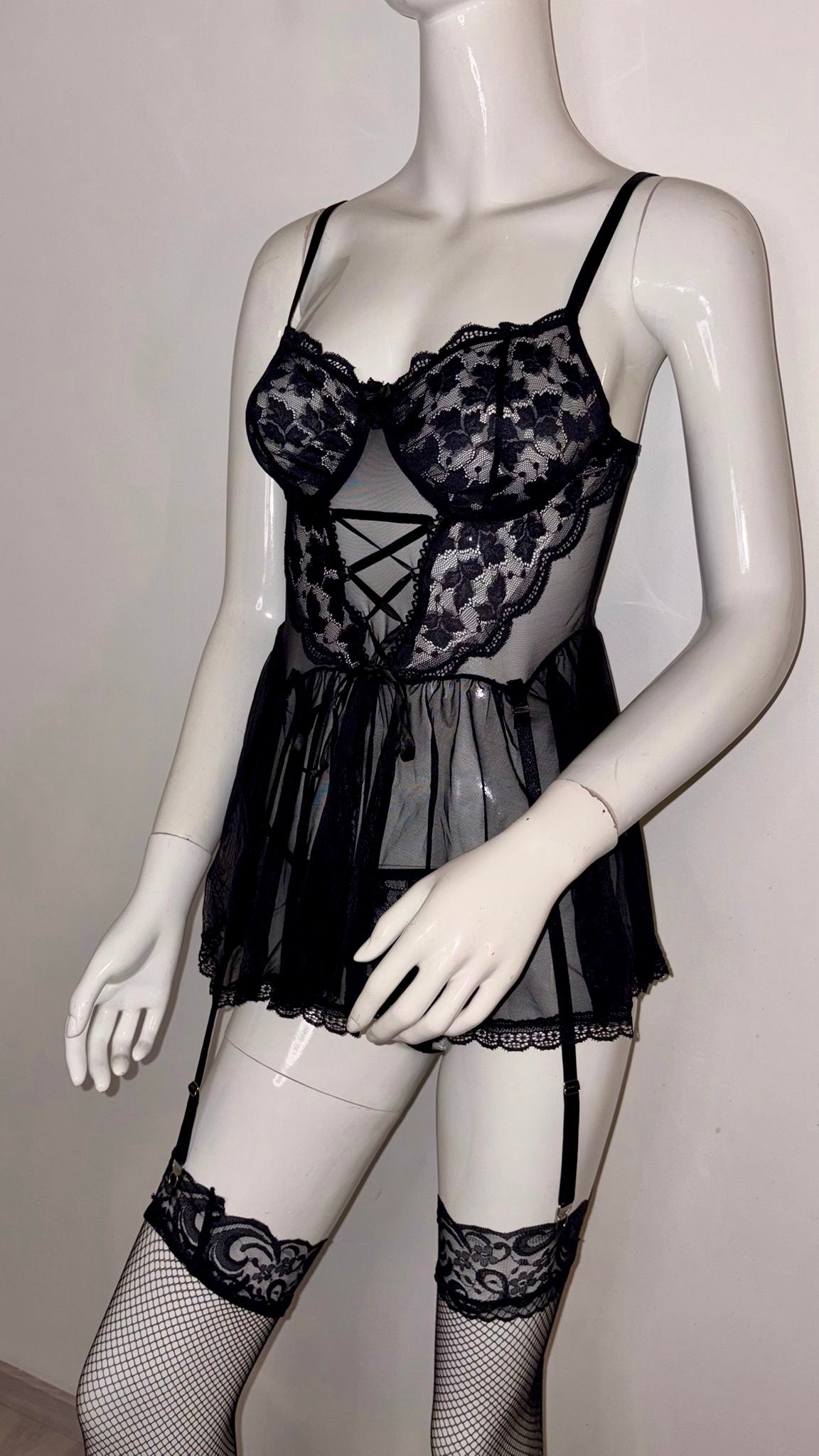 Nuisette 3 pièces Noire