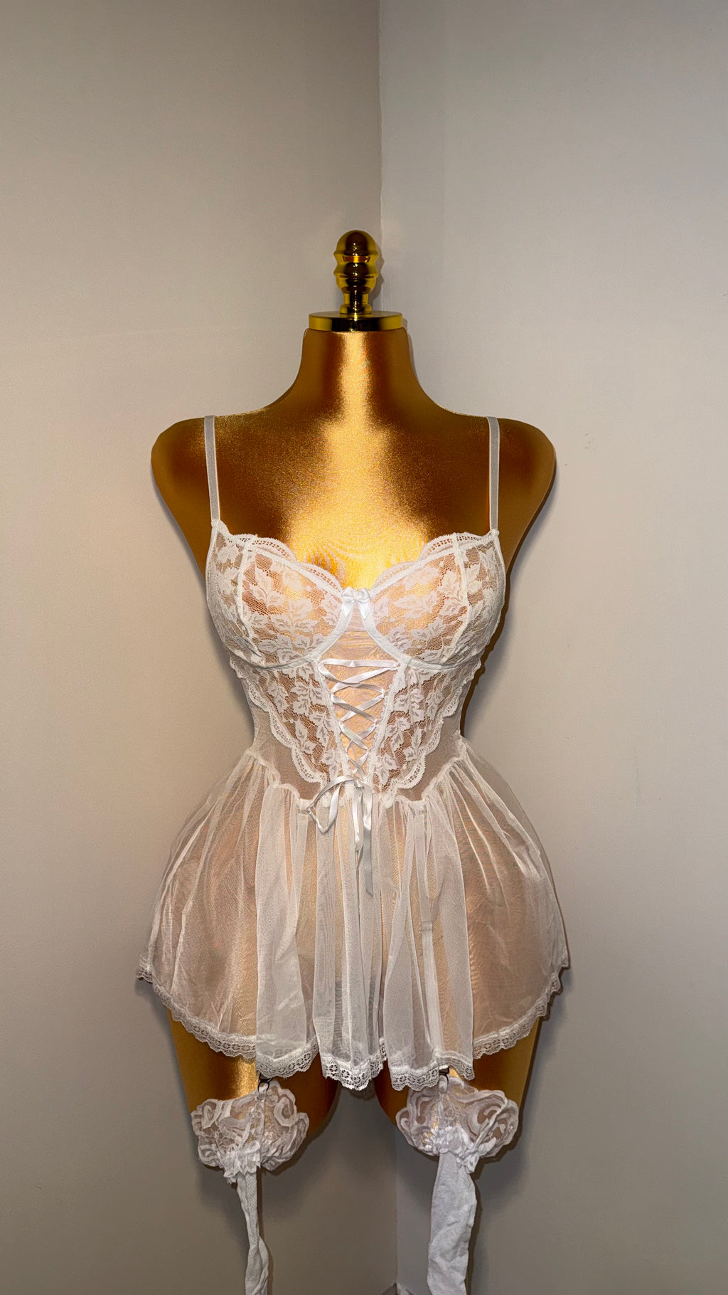 Nuisette 3 pièces Blanche
